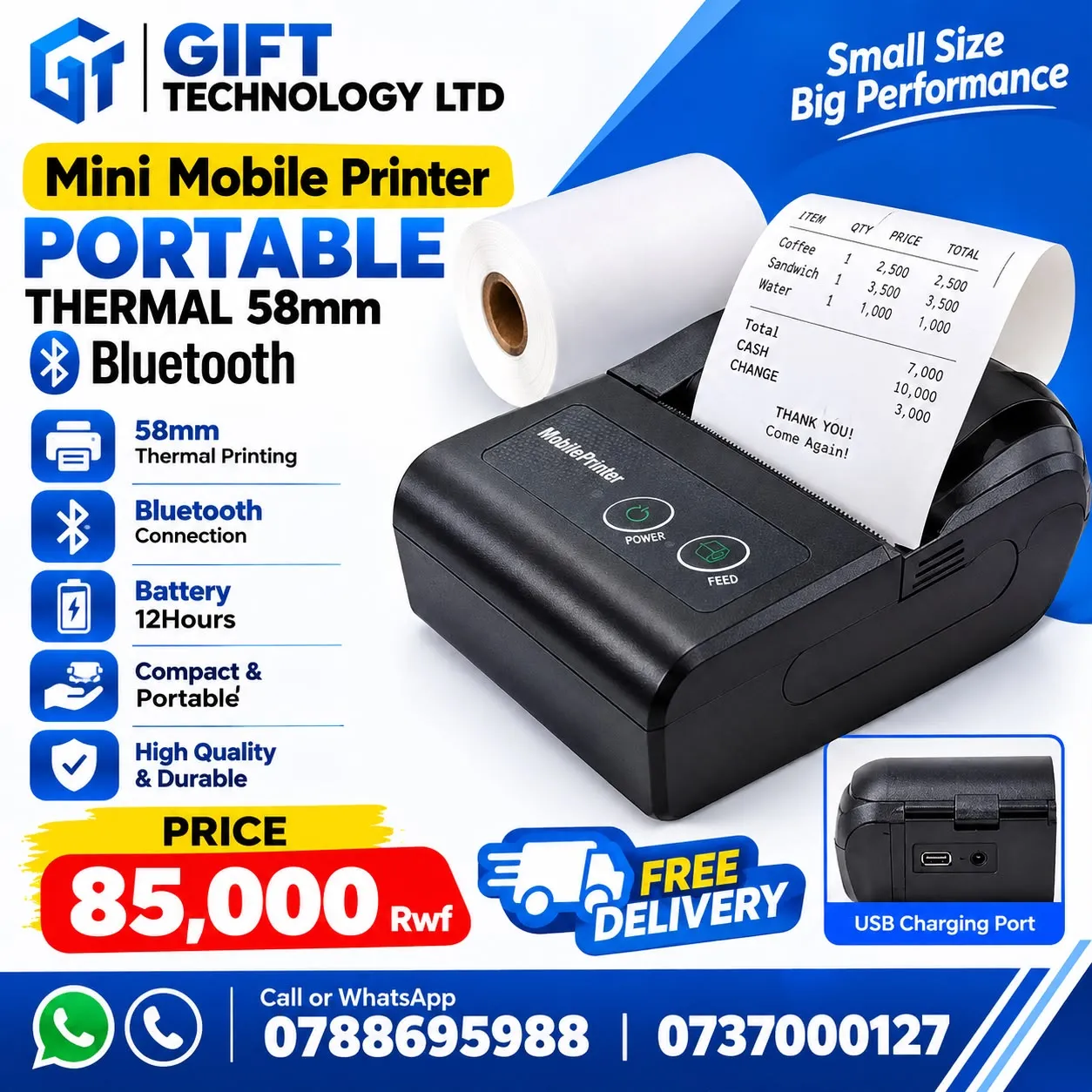 Mini Mobile Printer Portable For Sale for sale in Kigali