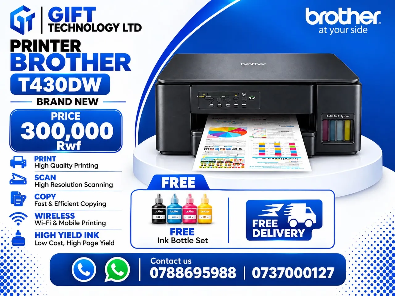 Printer for sale BROTHER T430 DW for sale in Kigali