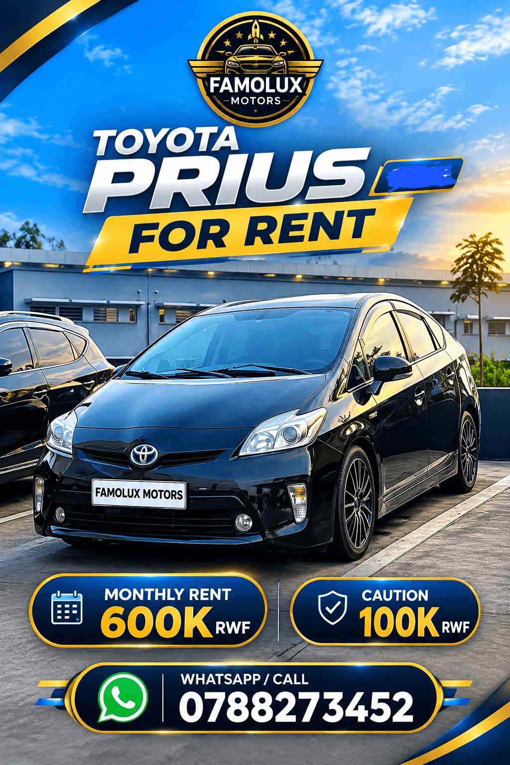 2011 Toyota Prius for sale in Kigali